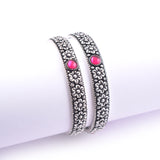 Oxidized Flower Designs Bangles