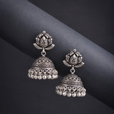 Oxidised Laxmi Stud Zumki