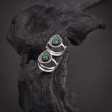 Leaf Design Green Stone Toe Ring