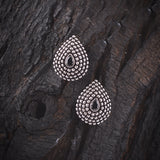 Boll Chain Black Stone Earrings
