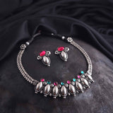 Oxidised Deligate Necklace