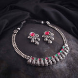 Oxidised Deligate Necklace