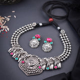 Oxidised Durga Maa Boll Chian Necklace