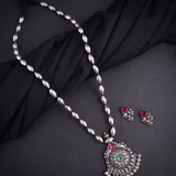 Kolhapuri Single Layer Pendant Bormala Long Necklace