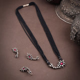 Oxidised Kolhapuri Nath 18 Inches Mangalsutra set