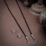 Oxidised Ethnic Half Round Mangalsutra