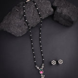 Oxidised Round Stone Mangalsutra