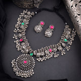 Oxidized Kolhapuri Short saaz Necklace