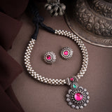 Kolhapuri Oxidised Thushi Necklace