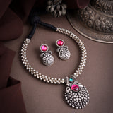 Kolhapuri Oxidised Thushi Necklace