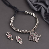 Kolhapuri Oxidised Thushi Necklace