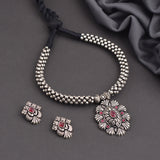 Kolhapuri Oxidised Thushi Necklace