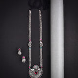 Oxidised Temple Long Necklace