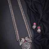 Oxidised Temple Long Necklace