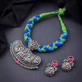 Oxidised Laxmi MIX Thread Necklace