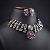 Oxidised Black Thread Necklace