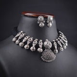 Oxidised Black Thread Necklace