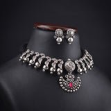 Oxidised Black Thread Necklace