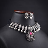 Oxidised Black Thread Necklace