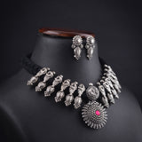 Oxidised Black Thread Necklace