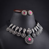 Oxidised Black Thread Necklace