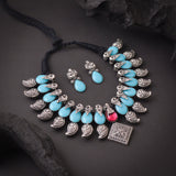Oxidised Black Thread Necklace