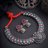 Oxidised Temple Necklace
