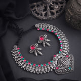 Oxidised Laxmi Temple Necklace