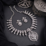 Oxidised Durga Temple Necklace