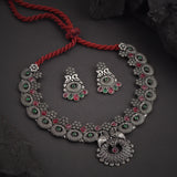 Oxidised Temple Necklace