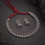 Oxidised Temple Necklace