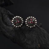 Oxidised Half Round Stone Mangalsutra