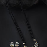 Oxidised Monalisa Stone Long 24 Inches Mangalsutra