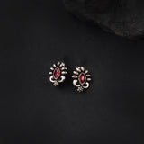 Oxidised Long Flower Design stone 24 Inches Mangalsutra