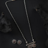 Oxidised Two Pendant Single layer 18 Inches Mangalsutra