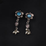 Oxidised Two Layer Stone Long Mangalsutra