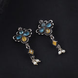 Oxidised Two Layer Monalisa Stone 24 Iches Mangalsutra