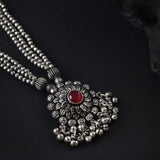 Oxidised Kolhapuri Jundlepot Layred Necklace