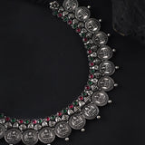 Oxidised Kolhapuri Laxmi Coin Necklace