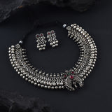 Oxidised Kolhapuri Chand Pendant Wajratika Necklace