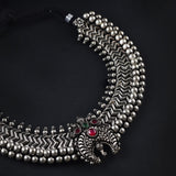 Oxidised Kolhapuri Chand Pendant Wajratika Necklace
