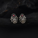 Oxidised Durga Stone Necklace