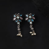Oxidised Tanmani Pendant Moti Necklace