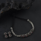Oxidised Deligate Necklace