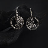 Oxidised Handcrafted Peacock Earrings