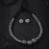 Oxidised Kolhapuri 3 Beads Thushi