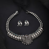 Oxidised Shankh Motifs Necklace