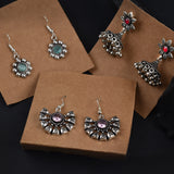 Classic Charm Earrings Set – Oxidized Silver Love Collection