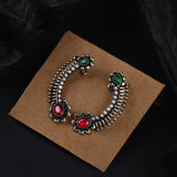 Royal Crescent Earrings – Oxidized Silver Love Statement