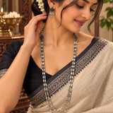 2-Layer Rice Beads oxidised Mala